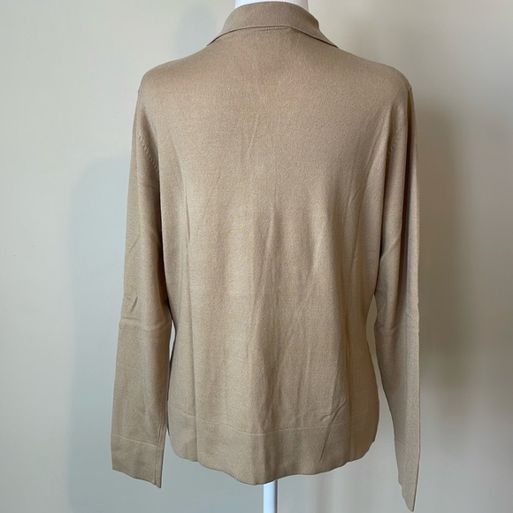 Talbots Tan Button-Up Cardigan - Picture 7 of 15